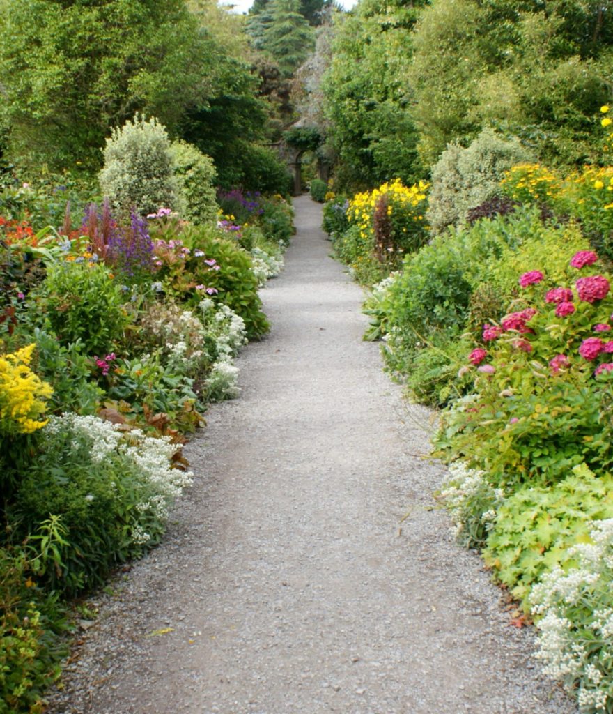Footpath through beautiful garden